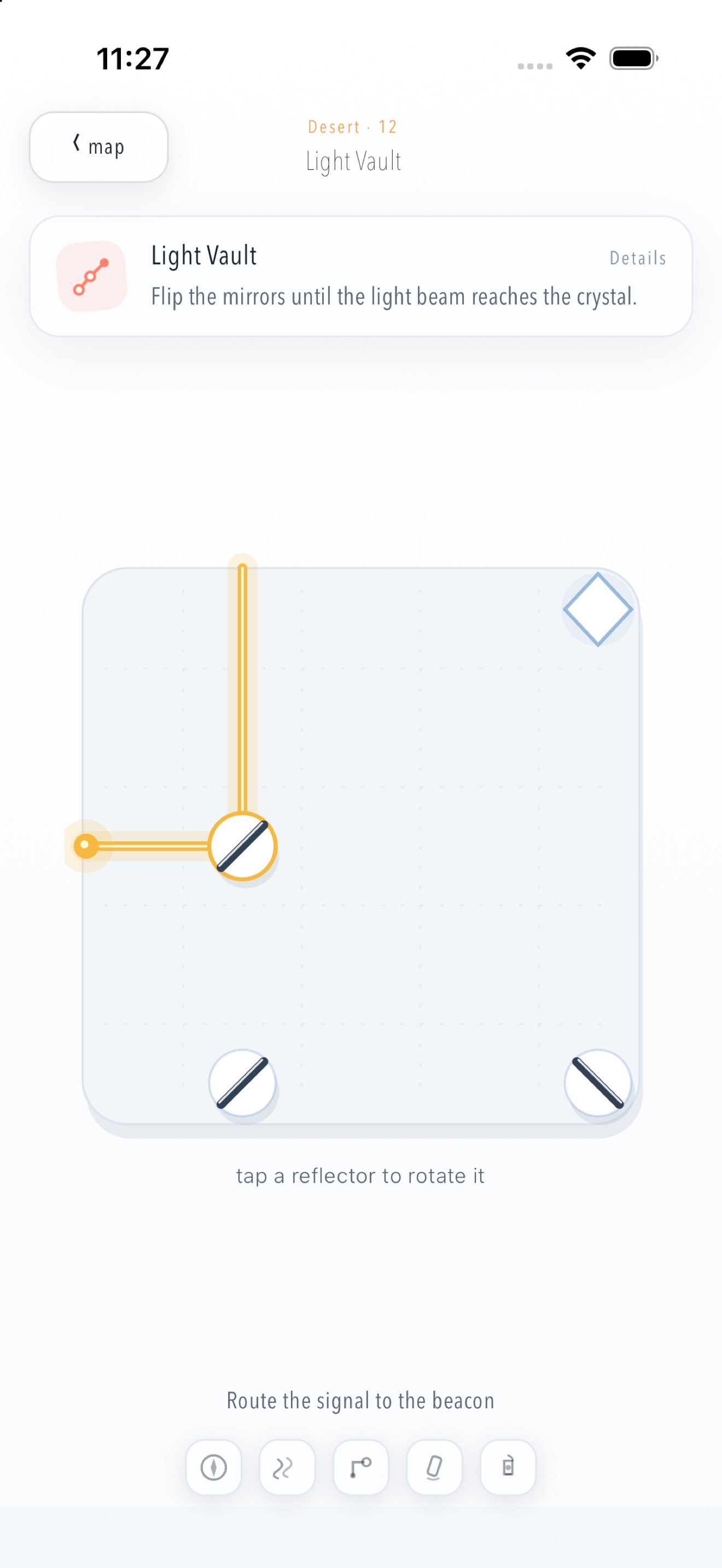 Satisfy Light Vault puzzle using light and spatial interaction